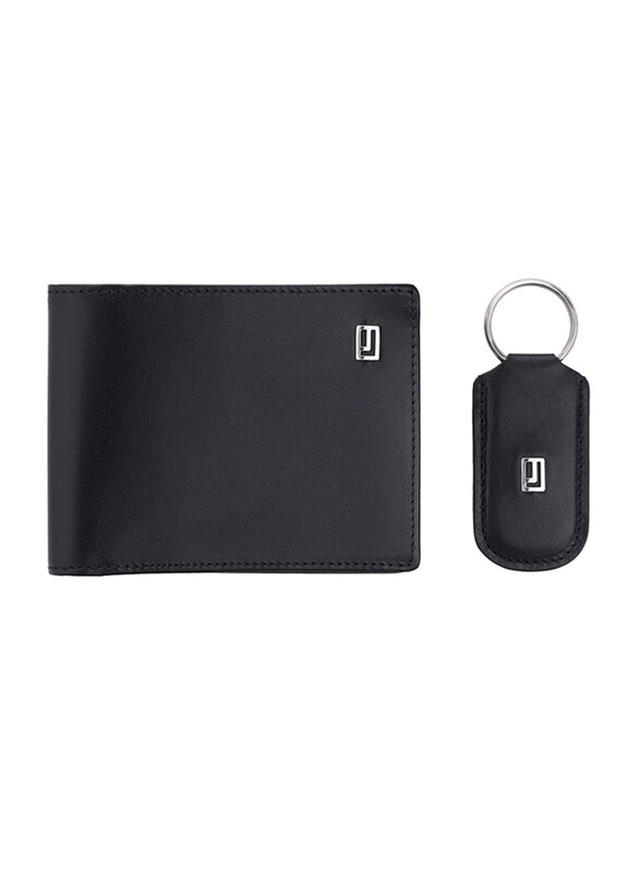 

Jafferjees 2-Piece Genuine Leather Angel Falls Wallet Set for Men, Black