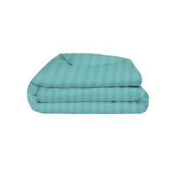 BYFT Tulip (Sea Green) Queen Size Flat Sheet, Duvet Cover and Pillow case Set with 1 cm Satin Stripe (Set of 2 Pcs) 100% Cotton Percale Soft and Luxurious Hotel Quality Bed linen -300 TC