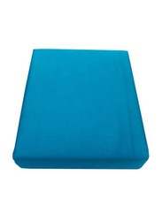 BYFT Orchard 100% Cotton Lightweight Flat Bed Sheet, Twin, Sky Blue