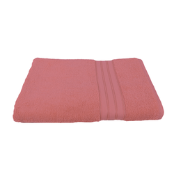 BYFT Home Trendy (Pink) Premium Bath Towel  (70 x 140 Cm - Set of 1) 100% Cotton Highly Absorbent, High Quality Bath linen with Striped Dobby 550 Gsm