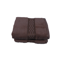 BYFT Home Ultra (Brown) Premium Hand Towel  (50 x 90 Cm - Set of 2) 100% Cotton Highly Absorbent, High Quality Bath linen with Checkered Dobby 550 Gsm