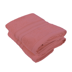 BYFT Home Trendy (Pink) Premium Hand Towel  (50 x 90 Cm - Set of 2) 100% Cotton Highly Absorbent, High Quality Bath linen with Striped Dobby 550 Gsm