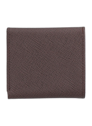 Jafferjees Lilac Leather Tri-Fold Wallet for Women, Brown