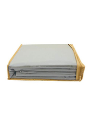 BYFT Orchard 100% Cotton Bedlinen Set, 1 Flat Bed Sheet + 2 Pillow Case + 1 Duvet Cover, Twin, Grey