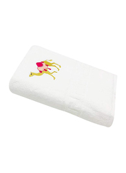 BYFT 100% Cotton Embroidered Camel Hand Towel, 50 x 80cm, White/Pink