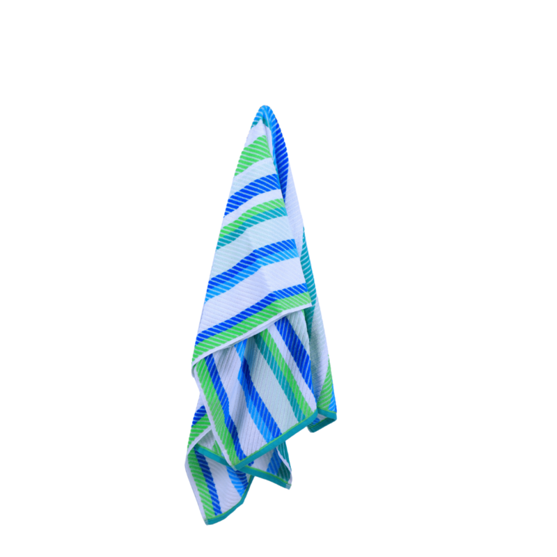 BYFT Jacquard Beach Towel 86 x 162 Cm 390 Gsm Cool-Stripe Cotton Set of 1