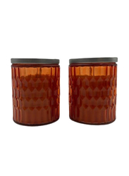 BYFT Home Fragrances Colored Candles for Relaxation with Strawberry Scent, 2 x 255g, Orange