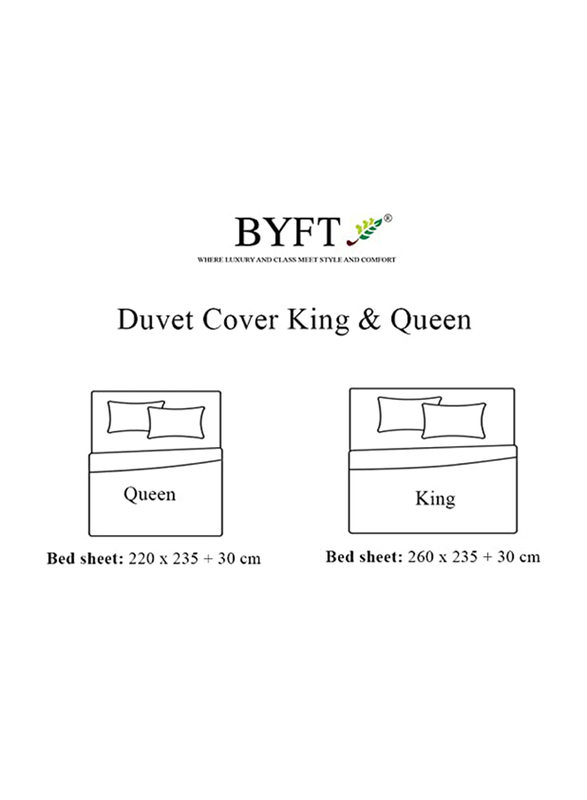 BYFT Tulip 100% Cotton Satin Stripe Duvet Cover, 300 Tc, 1cm, 225 x 245 + 30cm, Queen, Dark Brown