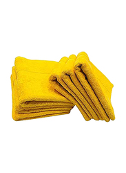 BYFT Gardenia 100% Cotton Hand Towel Set, 6 Piece, Yellow