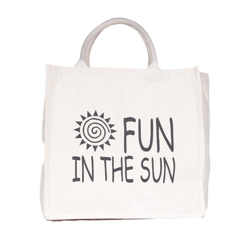 BYFT Unlaminated Natural Canvas Bag (Fun in the sun)
