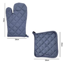BYFT Orchard Gloves and Pot holder- Denim Blue