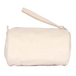 BYFT Natural Canvas Round Gusset Cosmetic Purse