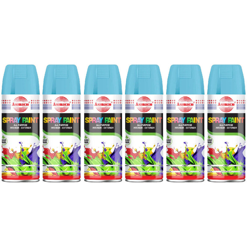 

Asmaco Spray Paint - Light Blue - 400 Ml - Set of 06