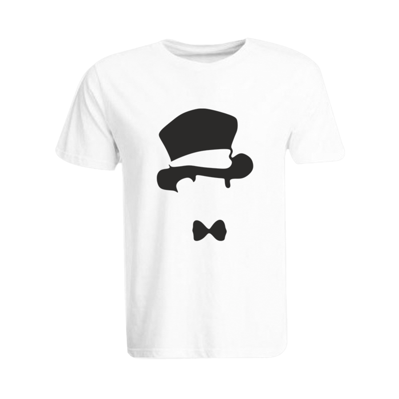 

BYFT (White) Printed Cotton T-shirt (Gentle Man) Personalized Round Neck T-shirt For Men (Small)-Set of 1 pc-190 GSM