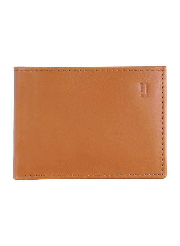 Jafferjees Bangkok Genuine Leather Bi-fold Wallets for Men, Light Brown