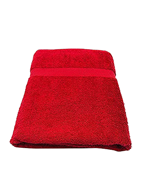 BYFT Gardenia 100% Cotton Bath Towel, Red