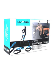 LivePro Cross Suspension Trainer, LP8162, Black/Blue
