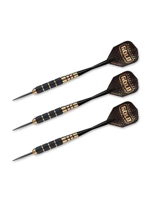 Harrows 3-Piece Voodoo Dart Set, 21gm, B104, Black/Gold