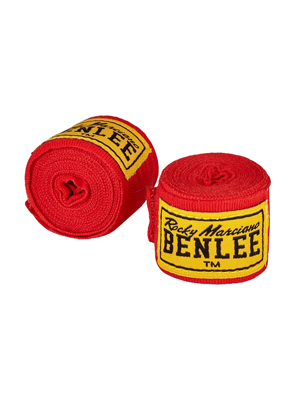 Benlee 450cm Elastic Handwraps, Red
