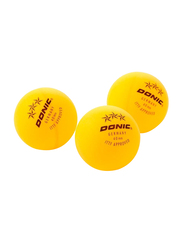 Donic Table Tennis Ball Set, 500253, 3 Pieces, Yellow