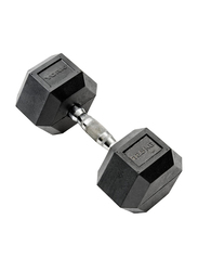 York Fitness 35006 Hex Dumbbell Set, 12.5KG, Silver/Black
