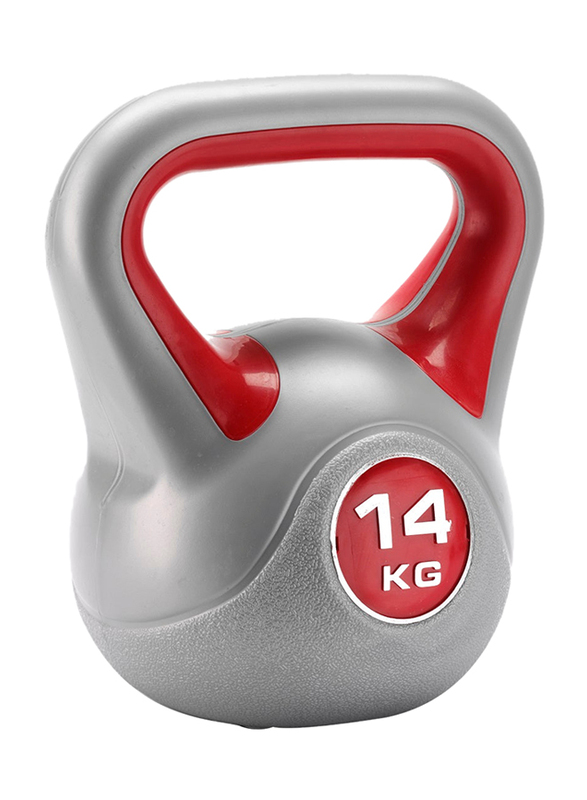 York Fitness DB2190 Kettle Bell, 14KG, Grey/Red