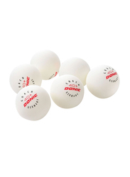 Donic Coach Table Tennis Ball Set, 550275, 6 Pieces, White