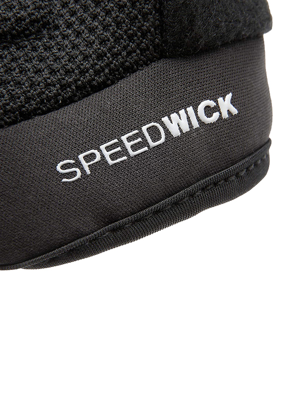 Reebok Speed Wick Fitness Gloves, RAGB-14515, Large, Black/Grey