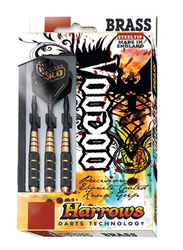 Harrows 3-Piece Voodoo Dart Set, 25gm, B104, Black/Gold