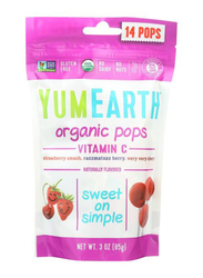 Yummy Earth Organic Fruit Pops Vitamin C, 14 Pieces
