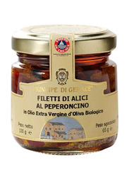 Principe DI Gerace Organic Spicy Fillets Of Anchovies Extra Vergine Olive Oil, 100g