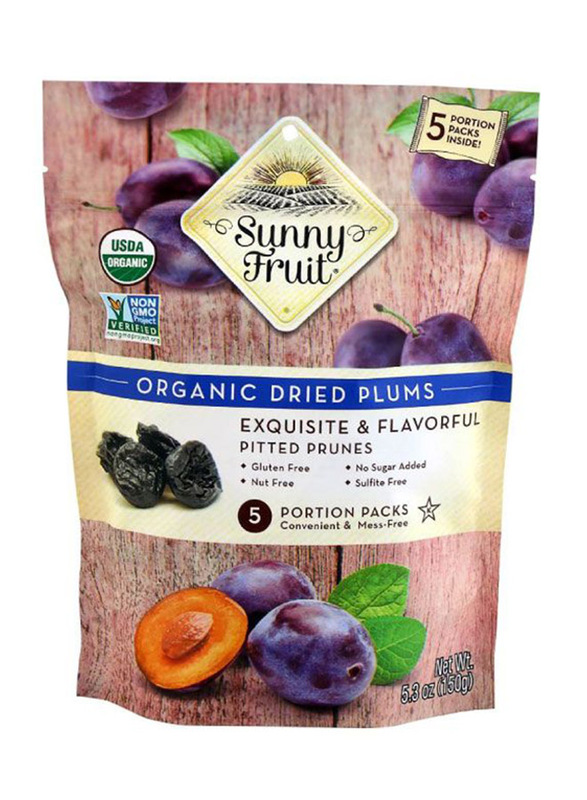 Sunny Fruit Organic Dried Plums, 150g
