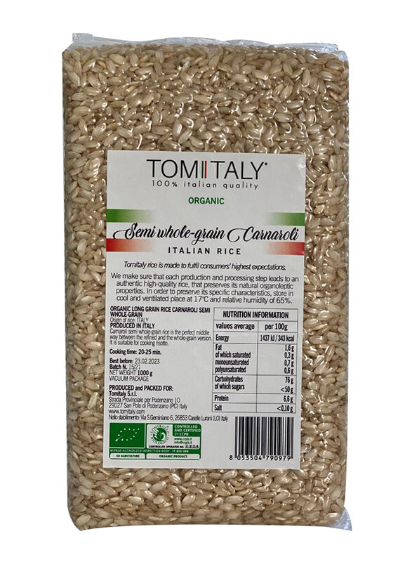 

Tomi Organic Semi Wholegrain Carnaroli Italian Rice, One Size