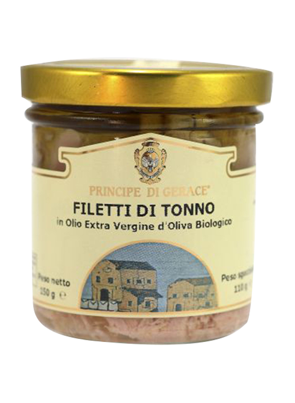 Principe Di Gerace Organic Tuna Fillets In Olive Oil Glass Jar, 105g