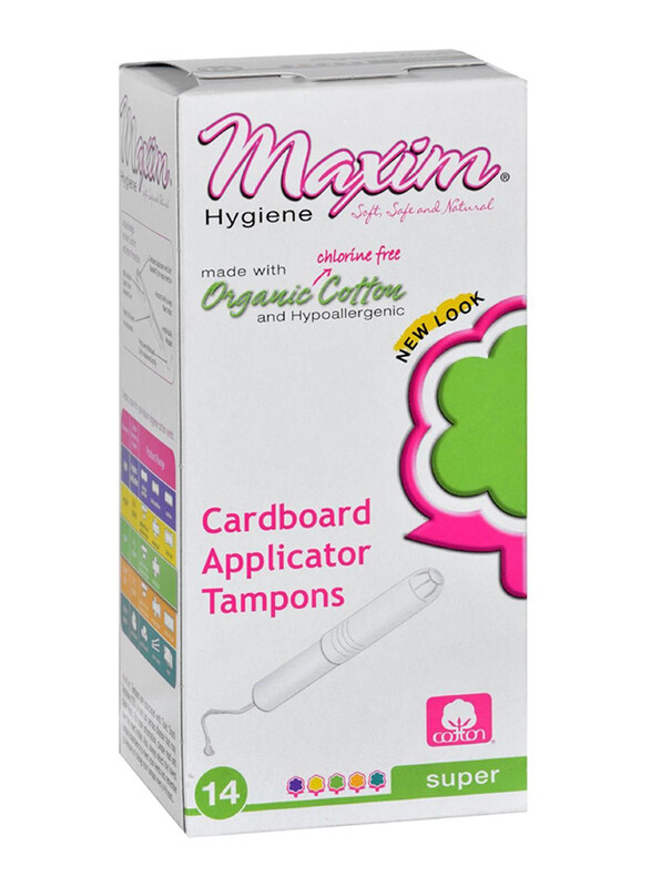 

Maxim Organic Cotton Cardboard Applicator Super Tampons, 14-Piece