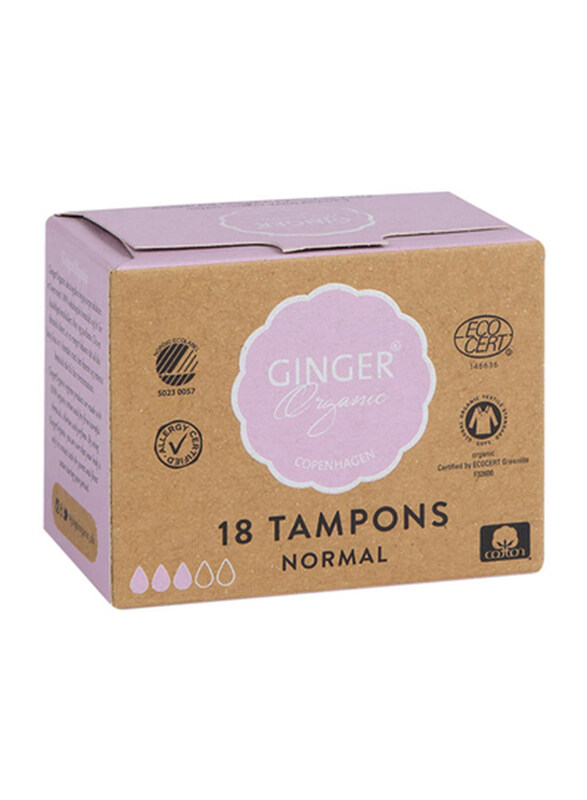 

Ginger Organic Digital Normal Tampons, 18 Pieces