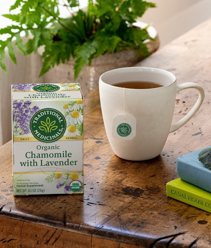 Traditional Medicinals Organic Chamomile with Lavender Herbal Tea, 16 Tea Bags