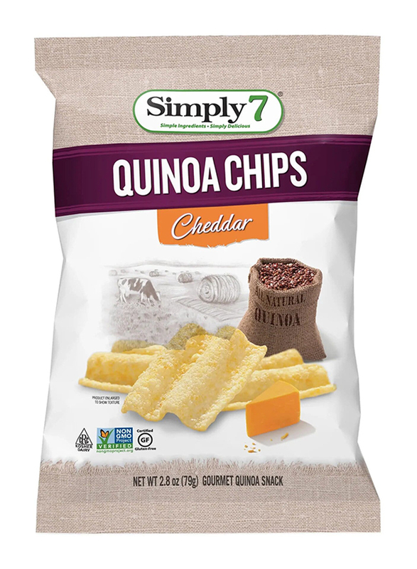 Simply 7 Cheddar Quinoa Chips, 12 x 79g