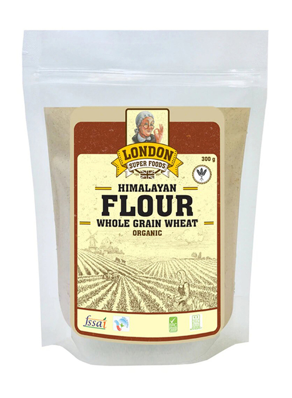 London Super Foods Organic Himalayan Whole Wheat Grain Flour, 300g