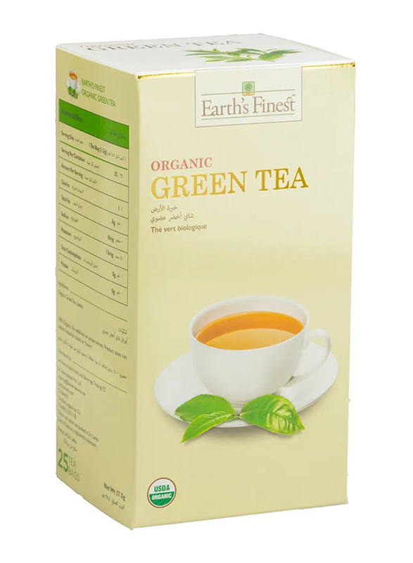 Earth's Finest Organic Green Tea Bags, 25 Pieces