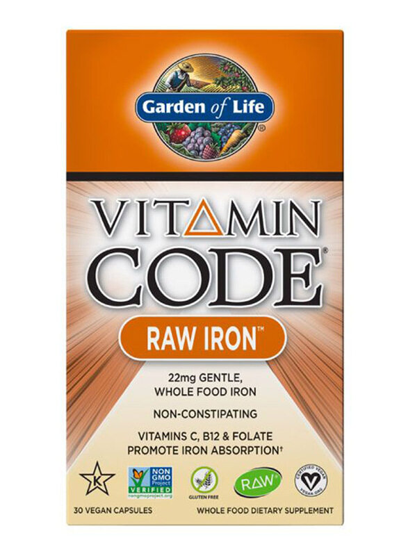 

Garden of Life Vitamin Code Raw Iron Dietary Supplement, 30 Capsules