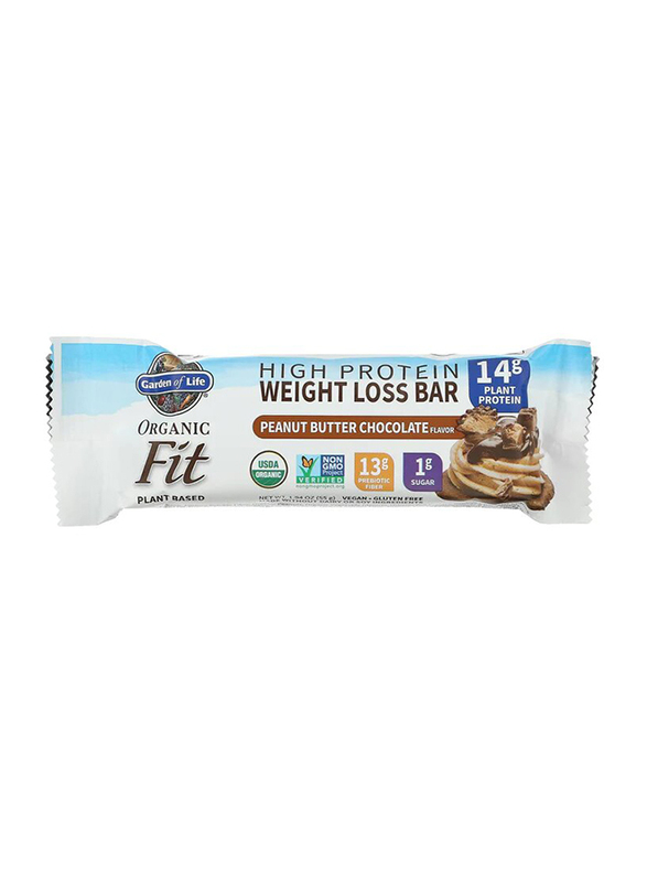 Garden of Life Organic Fit High Protein Wght Loss Bar, 12 Pieces, Peanut Butter Chocolate