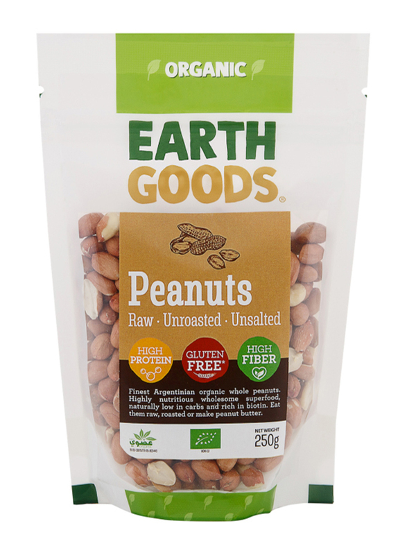 Earth Goods Organic Peanuts, 250g