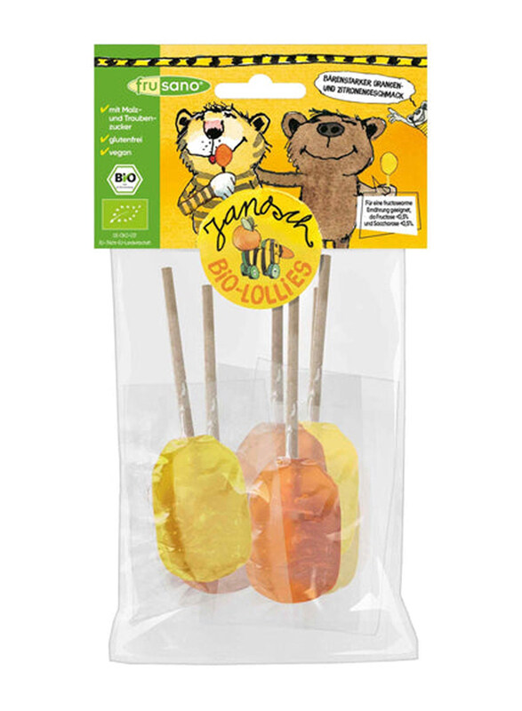 Frusano Organic Orange & Lemon Lollipops, 60g