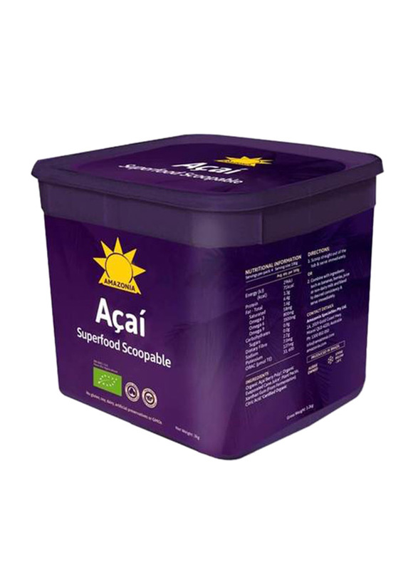 Amazonia Organic Acai Scoopable Tub, 3 Kg