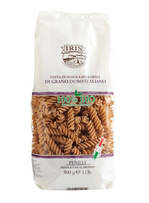 Iris Organic Durum Whole Wheat Fusilli Pasta, 500g