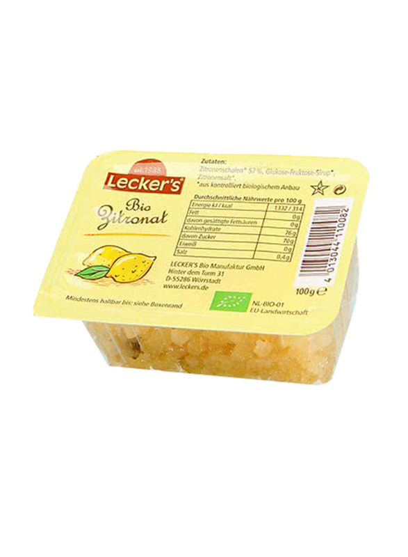 Lecker's Organic Candied Lemon, 100g