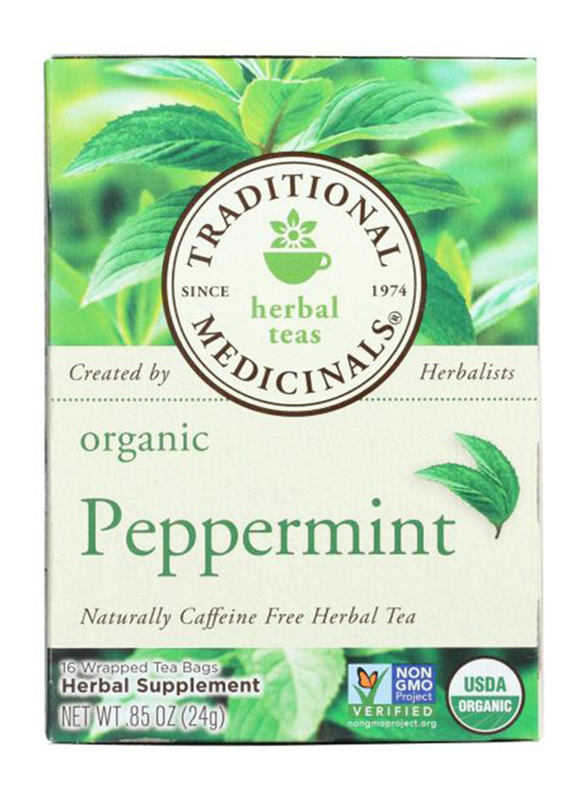 Traditional Medicinals Organic Peppermint Herbal Tea, 16 Tea Bags