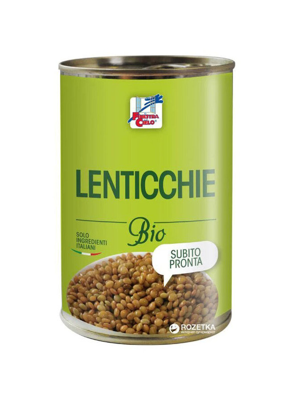 La Finestra Organic Canned Lentils, 400g