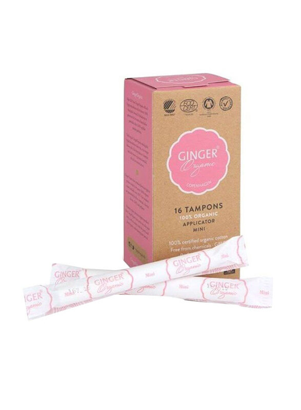 

Ginger Organic Mini Tampons with Applicator, 16 Pieces